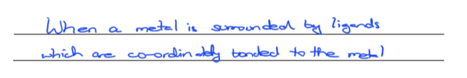 Student's handwritten response to A-Level Chemistry question 1